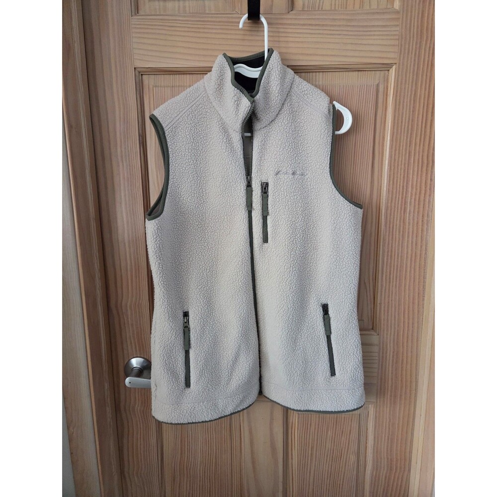 Eddie Bauer Men's Sherpa Fleece Vest Tan Large